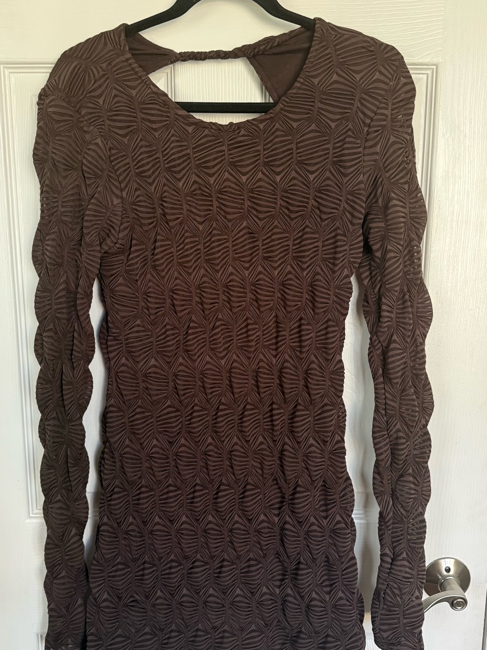 NWT Free People Paulie Mini Dress Hot Fudge Combo👗🍫🤎